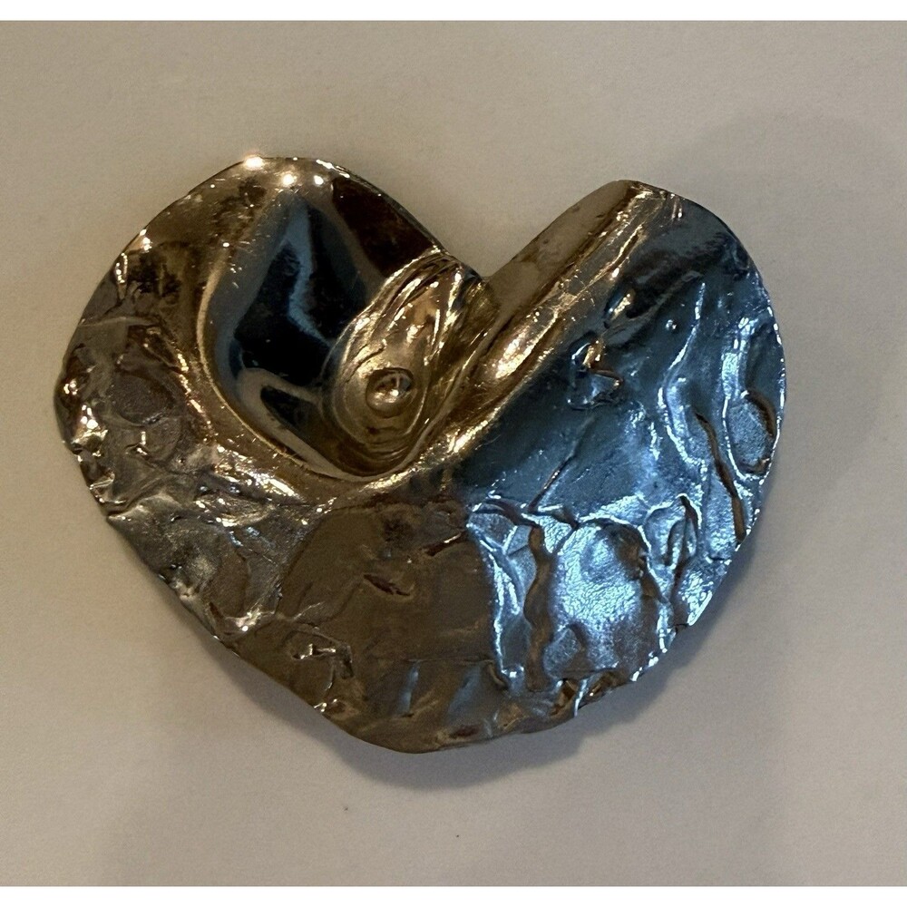 Peter Rubino Artist Sculptural Heavy Silver Tone Belt Buckle
